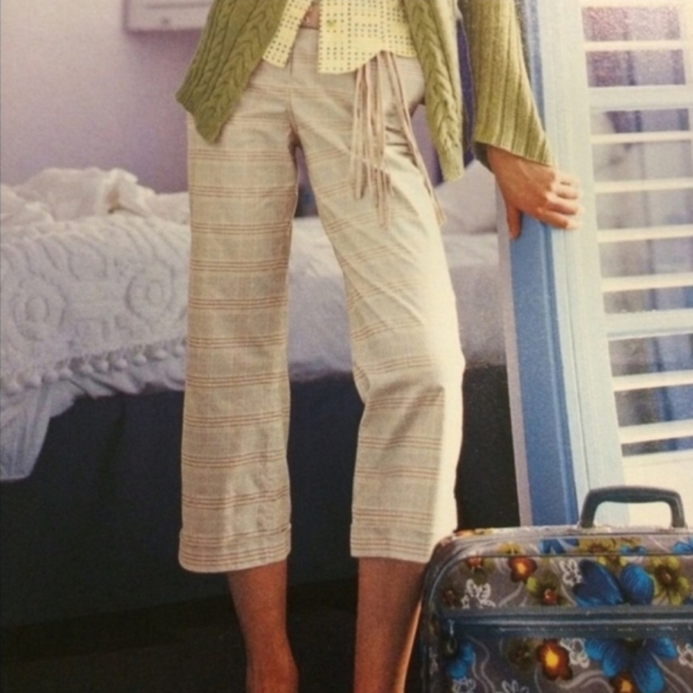Nwot Elevenses Audrey Plaid Cropped Pants, sz 6